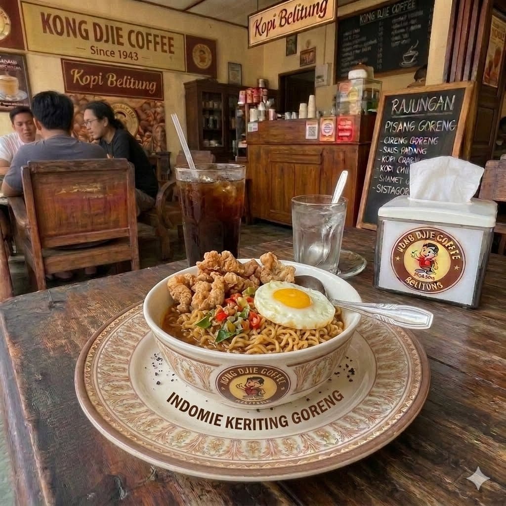 INDOMIE KERITING GORENG Kedai Kopi Kong Djie